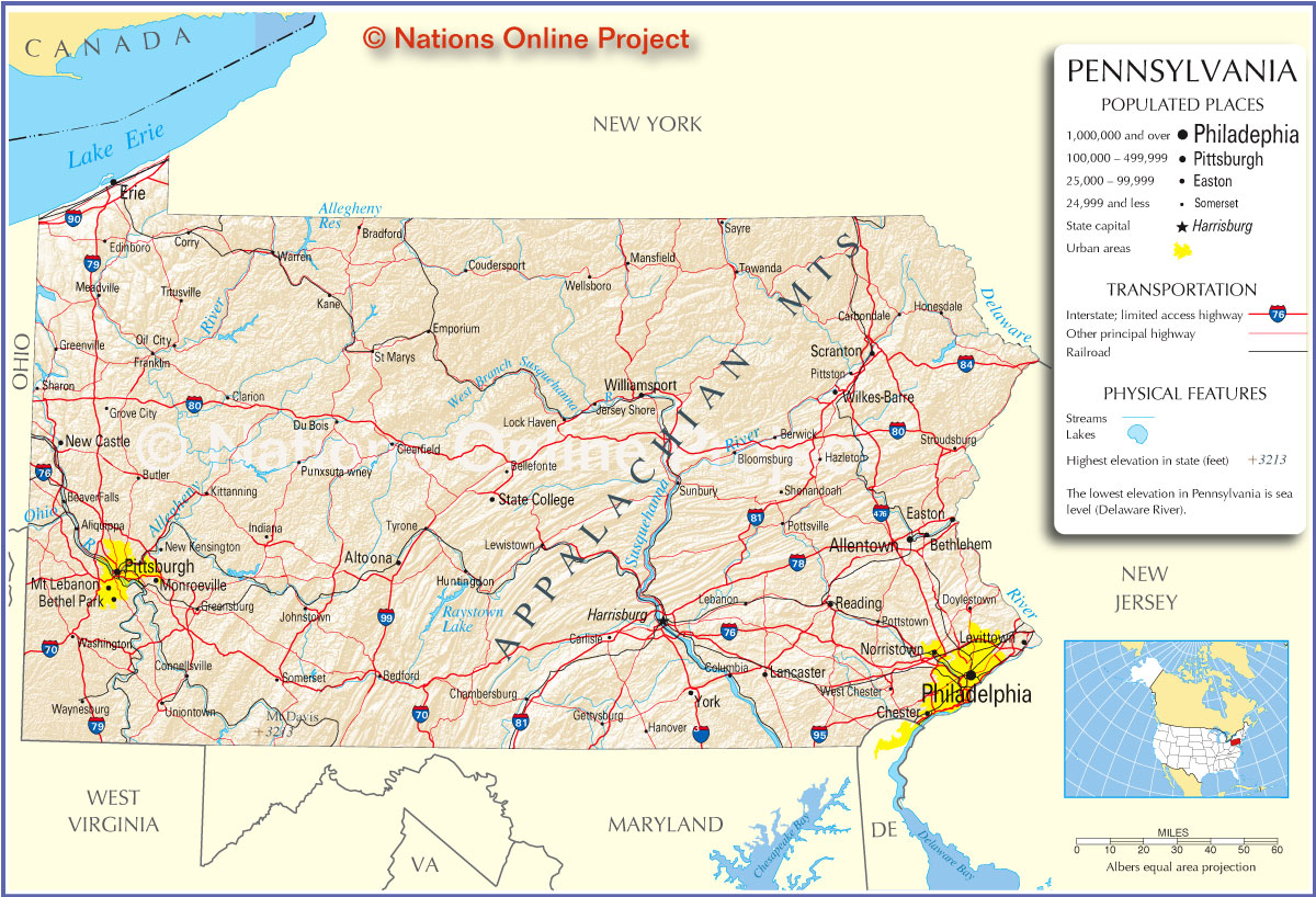 Map Pennsylvania